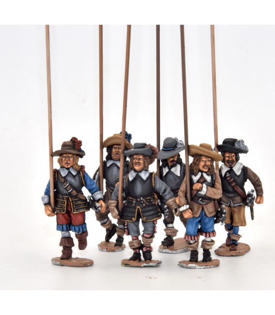 Armoured pikemen marching, soft hats (pikes not included)